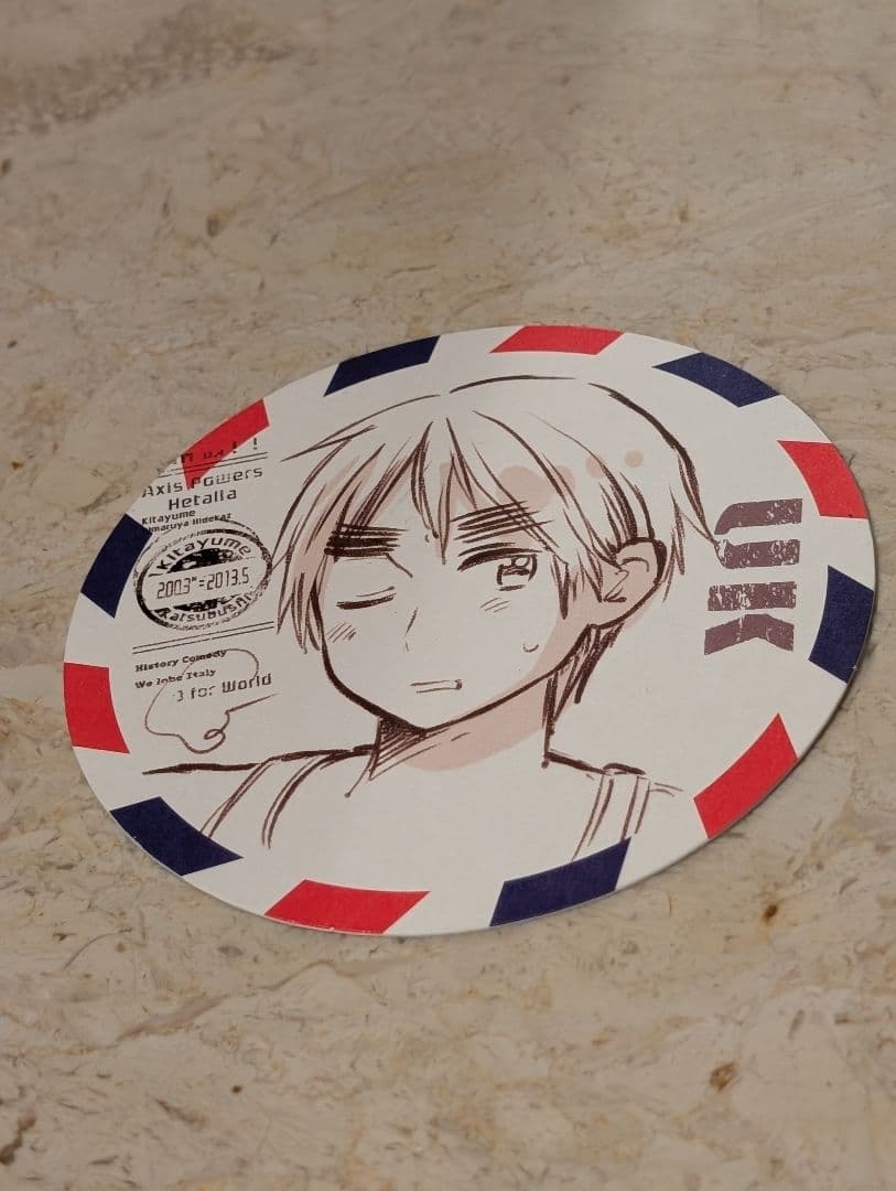 ヘタリア エアメール風コースターセット 8枚セット エアメール風