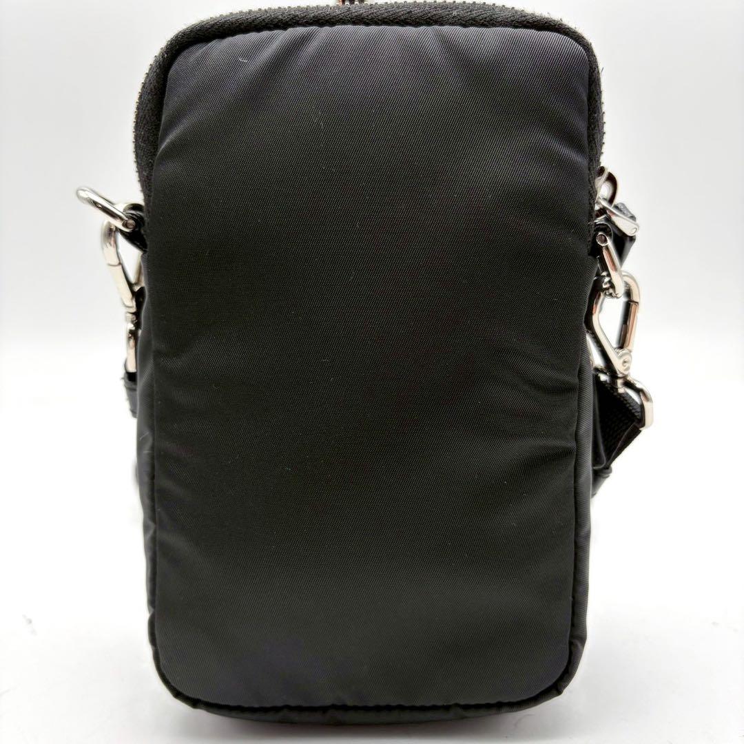 極美品 プラダ 三角プレートロゴ ナイロン ショルダー バッグ フォン