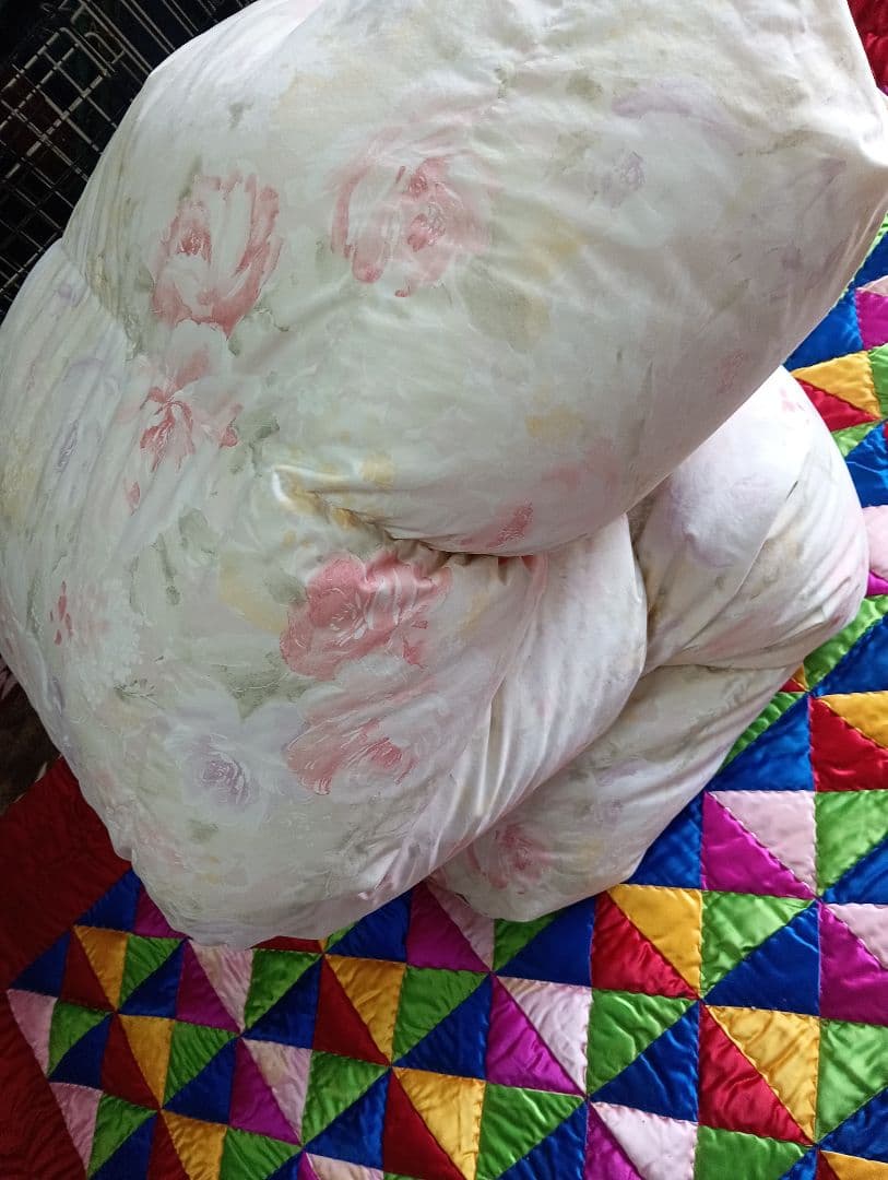 羽毛掛け布団 大阪西川販売 good night 花柄 ダウン90%羽毛1.2㌔