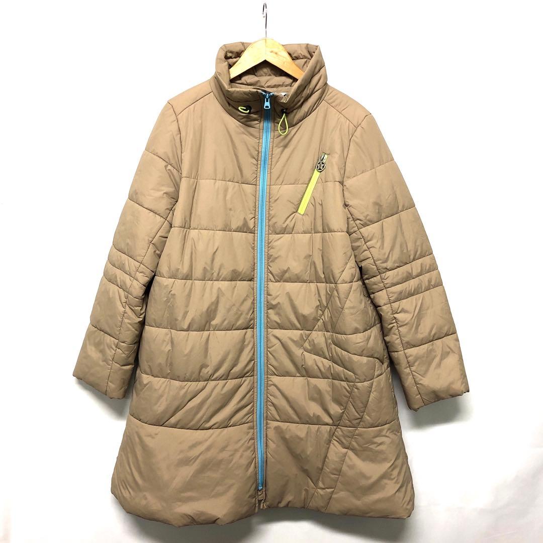 □ SUPER LADY 山本寛斎 ヤマモトカンサイ 中綿 コート ベージュ L