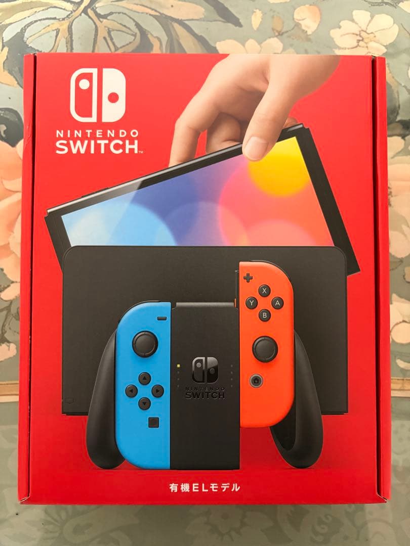 【新品未開封】Nintendo Switch OLEDモデル Nintendo Switch OLED Home Game Console w/ Neon Red & Blue Joy-Con
