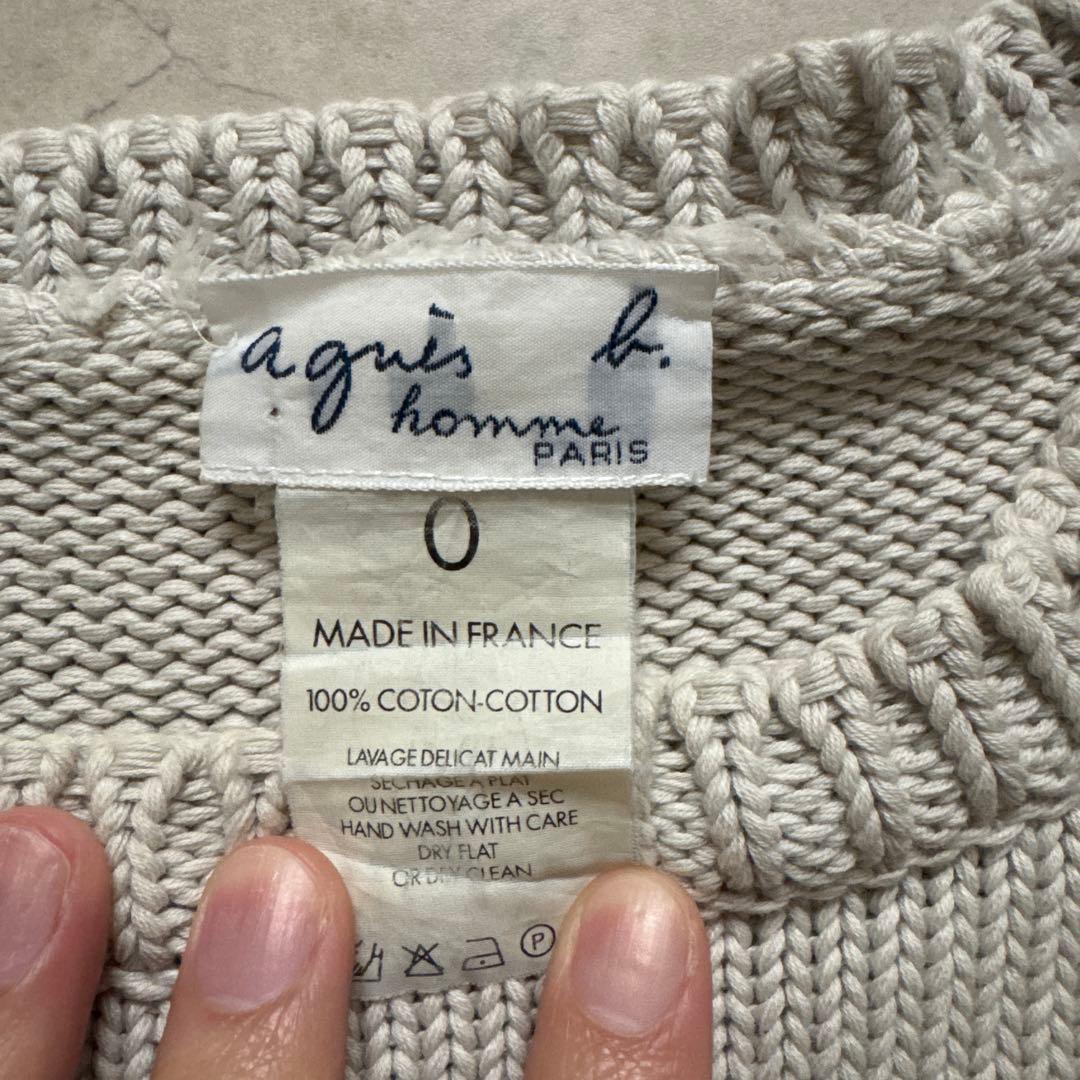 agnes'b homme アニエスベーオム コットンニット フランス製 - メルカリ