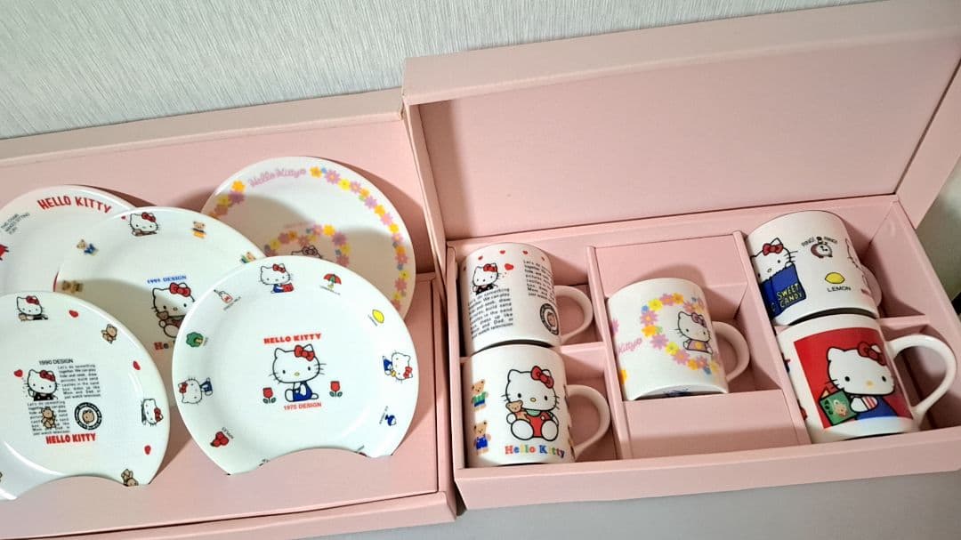 希少レア】25th 25周年 ハローキティ ケーキ皿&カップ 10点セット