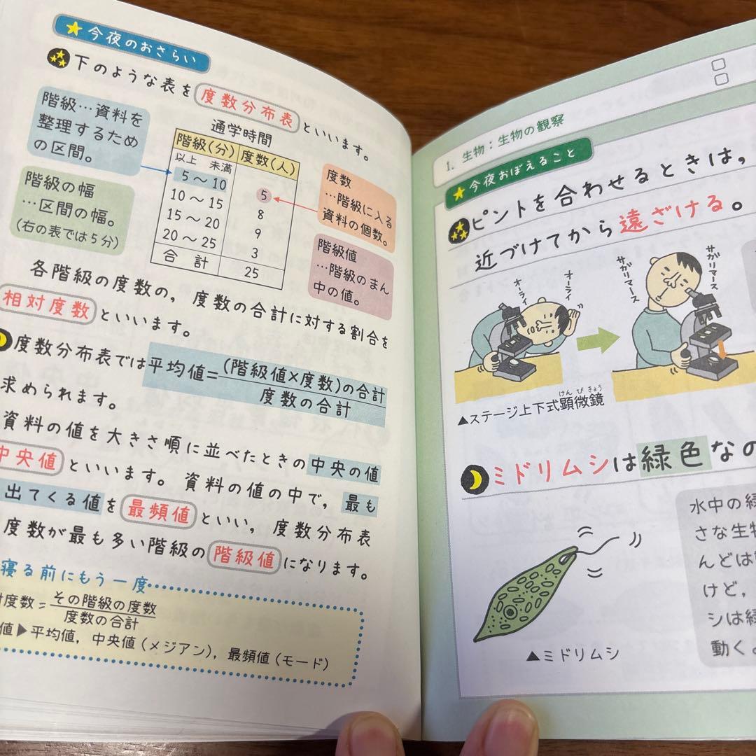 寝る前5分暗記ブック : 頭にしみこむメモリータイム! 中1 - メルカリ