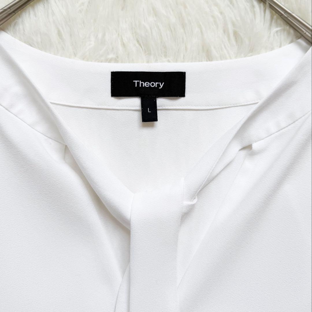 Theory セオリー ボウタイブラウス L 白 卒入学式 セレモニー - メルカリ