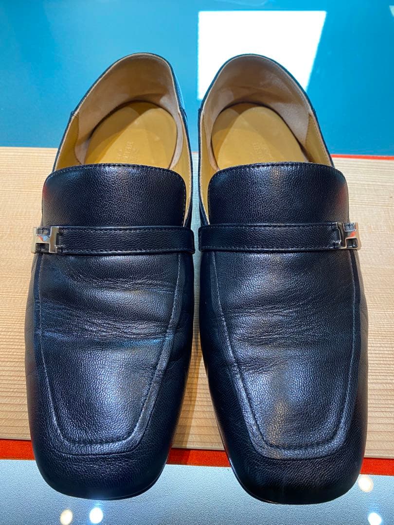 ピンクの猫エルメス モカシン 《ジョヴァンニ》40 1/2