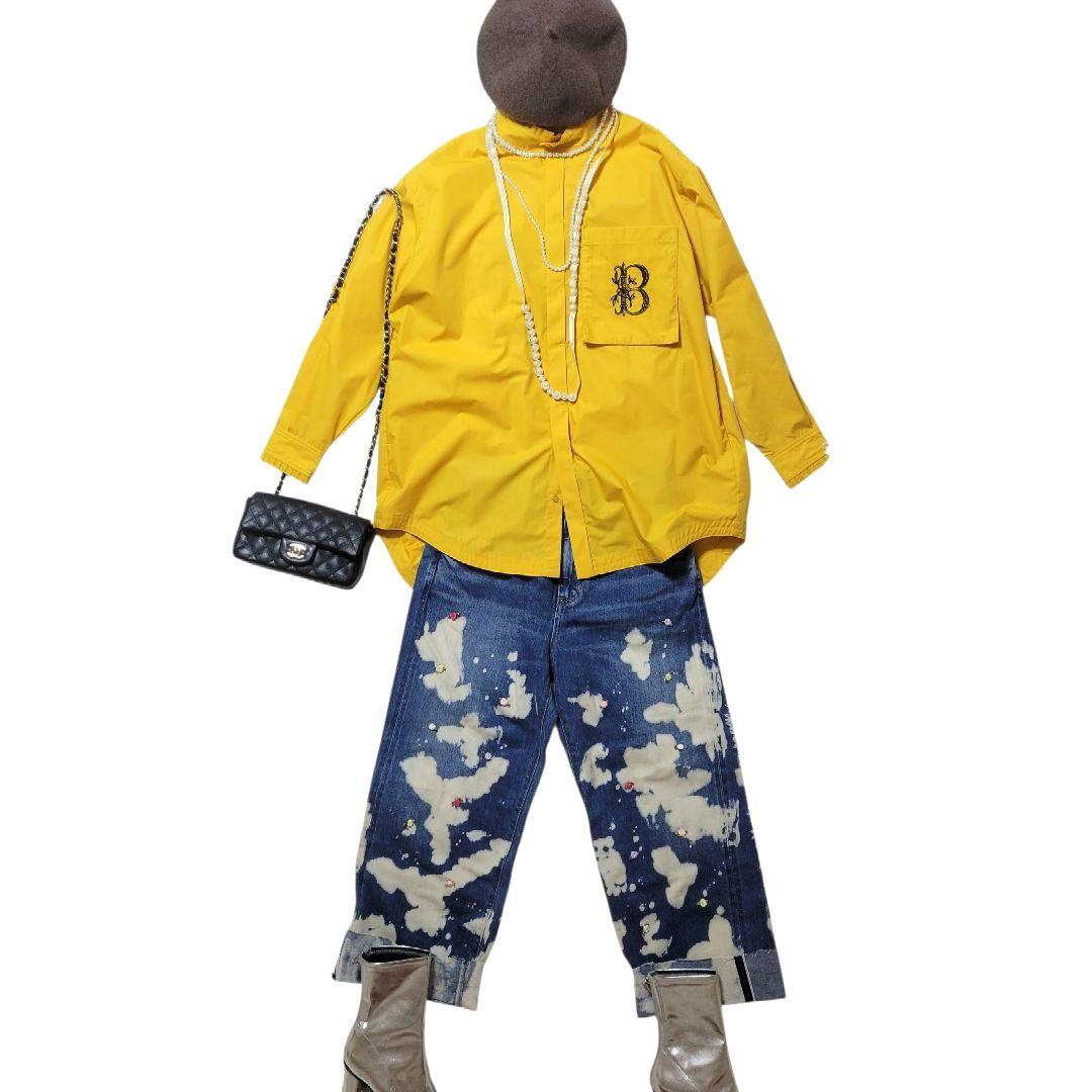 ♡2025winter♡トーマスマグパイ♡ハイネックBIGシャツ イエロー