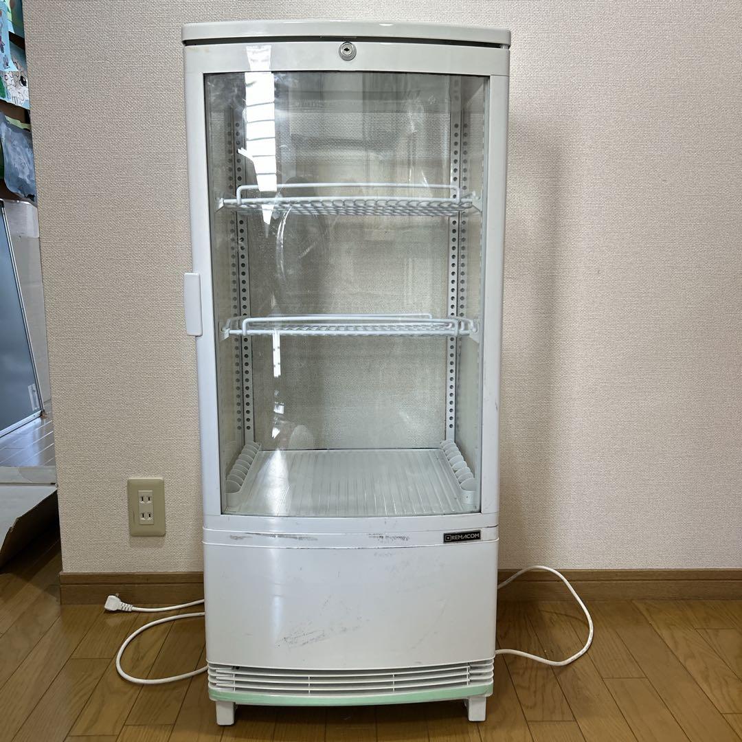 レマコム REMACOM 卓上冷蔵ショーケース 冷蔵庫 84L 2014年製 楽天市場】4面ガラス 冷蔵ショーケース 卓上型 84L ブラック R4G-84SLB