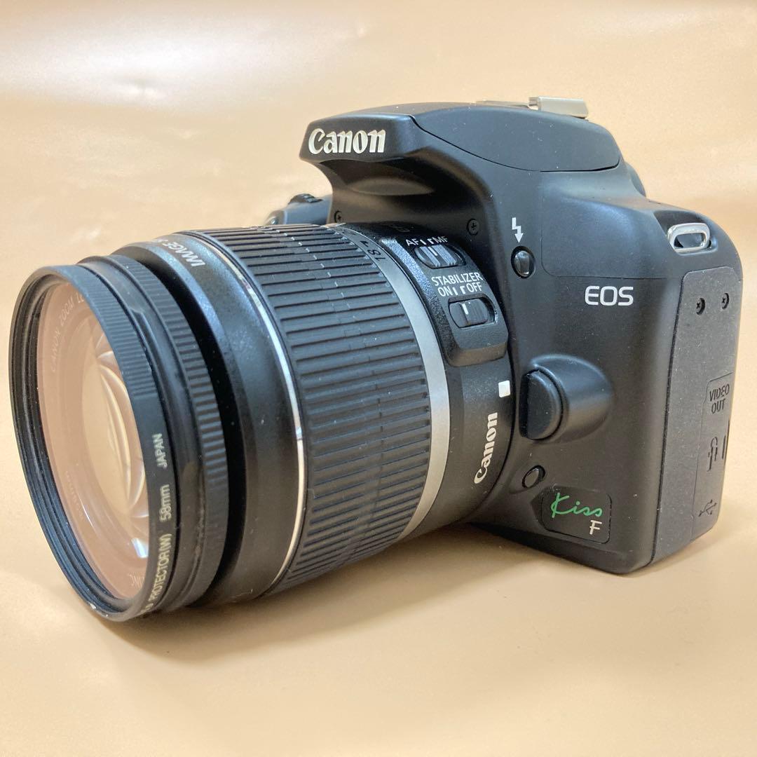 スマホ転送OK Canon eos kiss Fレンズキット SDカード付き Canon kiss X4‼️ スマホ転送ケーブルSDカードレンズ清楚道具付き