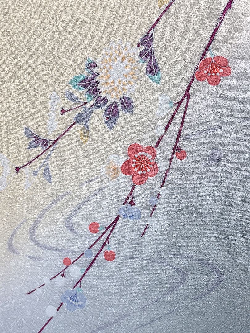 美品 訪問着 さが美 フルセット 裄66 友禅 卒業式 入学式 M S 鳥 黄色