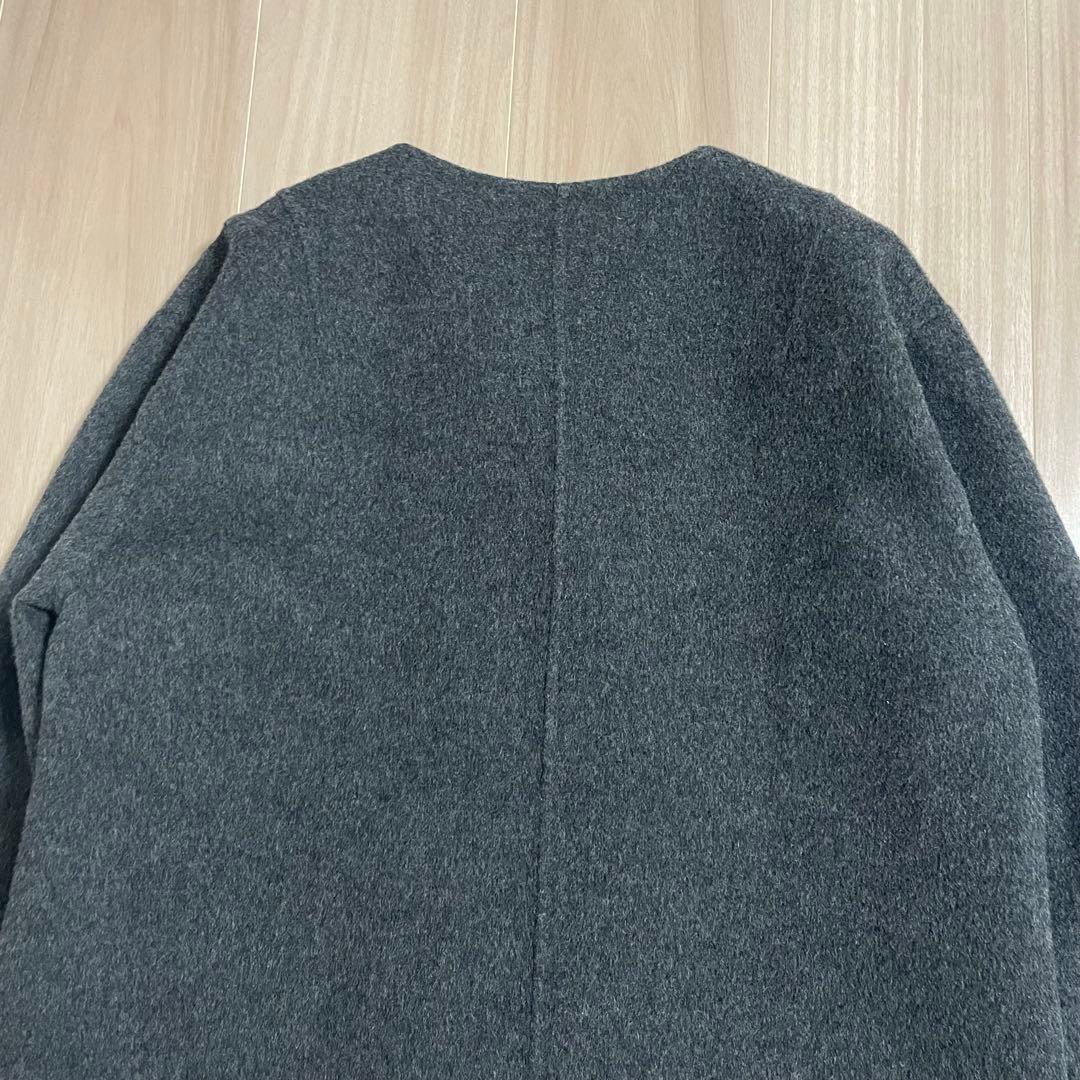 美品】セオリーリュクス ダブルフェイス リバーコートノーカラー