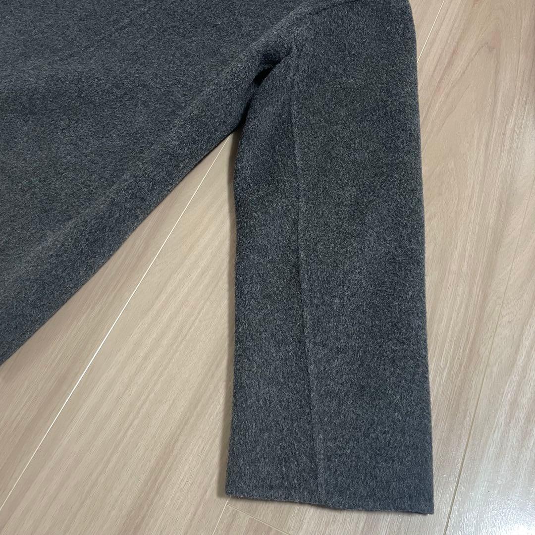 美品】セオリーリュクス ダブルフェイス リバーコートノーカラー