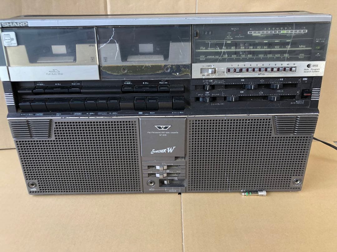 SHARP ザ・サーチャーW GF-808 ラジカセ searcher 年代物 - メルカリ
