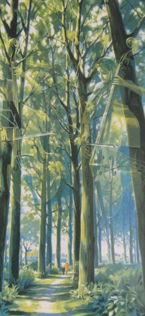 真作/紅園/紫式部図/桐箱二重箱付/布袋屋掛軸HE-757