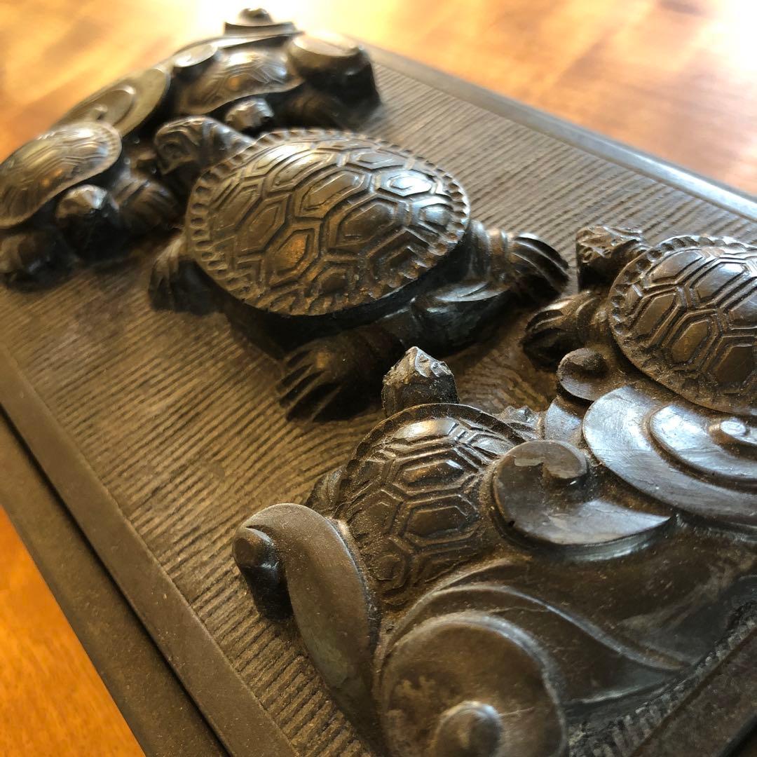 貴重 中国伝統工芸品 亀 彫刻硯 - メルカリ