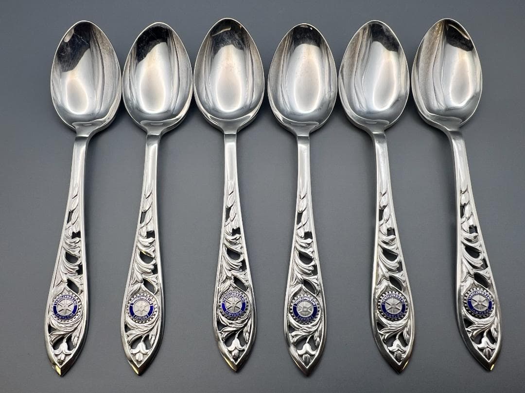 海】SILVER 刻印 スプーン 6点セット 重量約104g 銀食器 銀細工