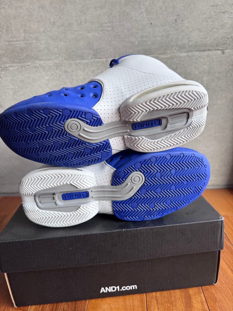 美品　AND1 Chosen One 26.5cm　ホワイト×ブルー