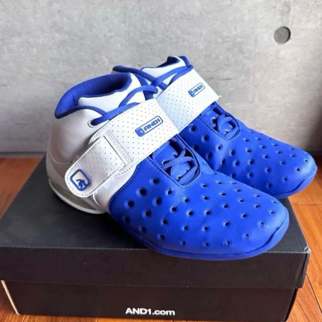 美品　AND1 Chosen One 26.5cm　ホワイト×ブルー