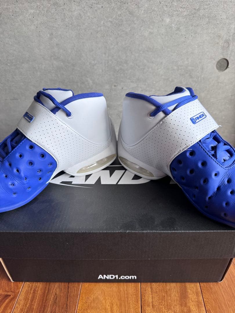 美品　AND1 Chosen One 26.5cm　ホワイト×ブルー