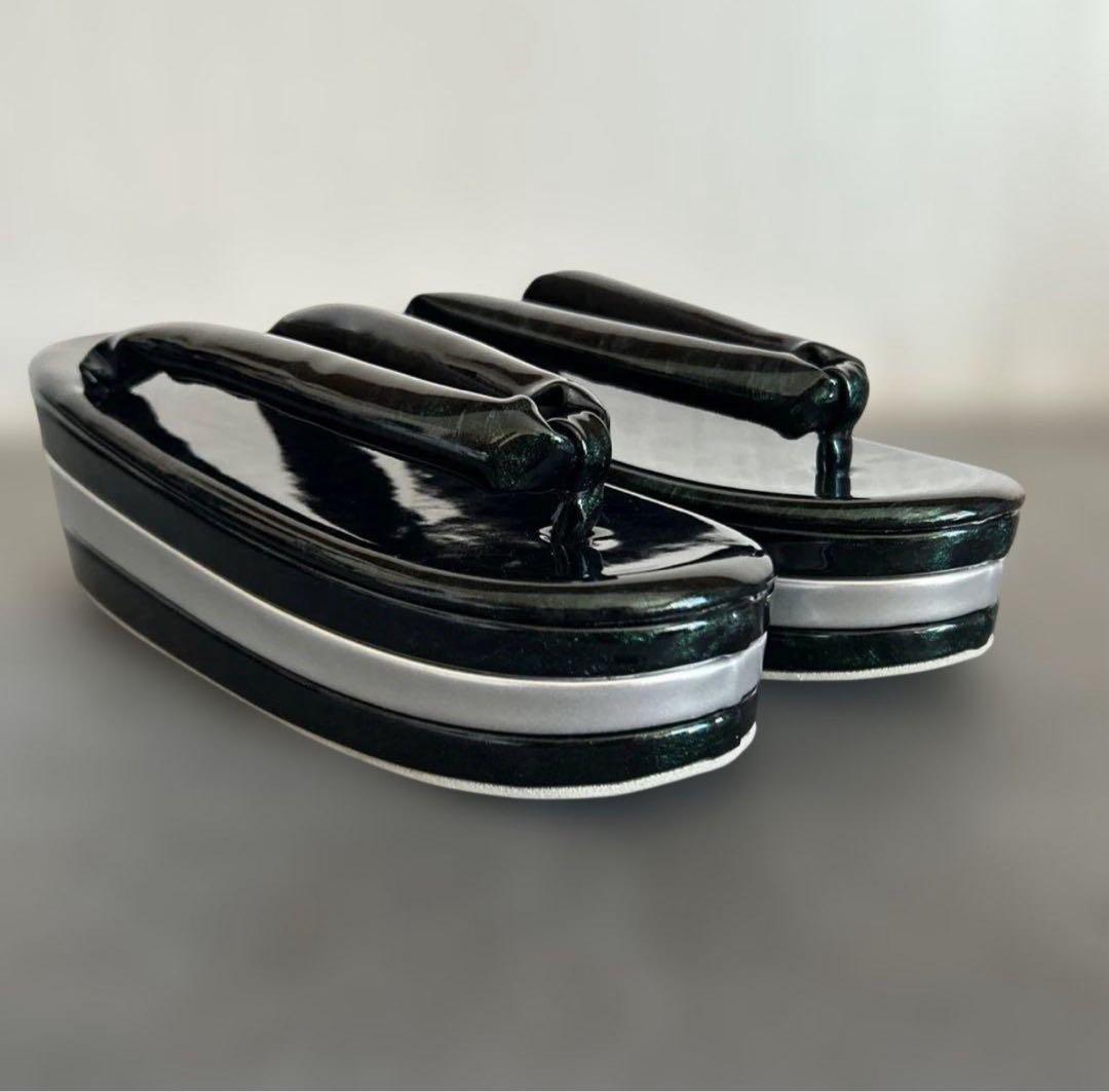 パール塗装エナメル厚底草履バッグセット／NO.15 - メルカリ