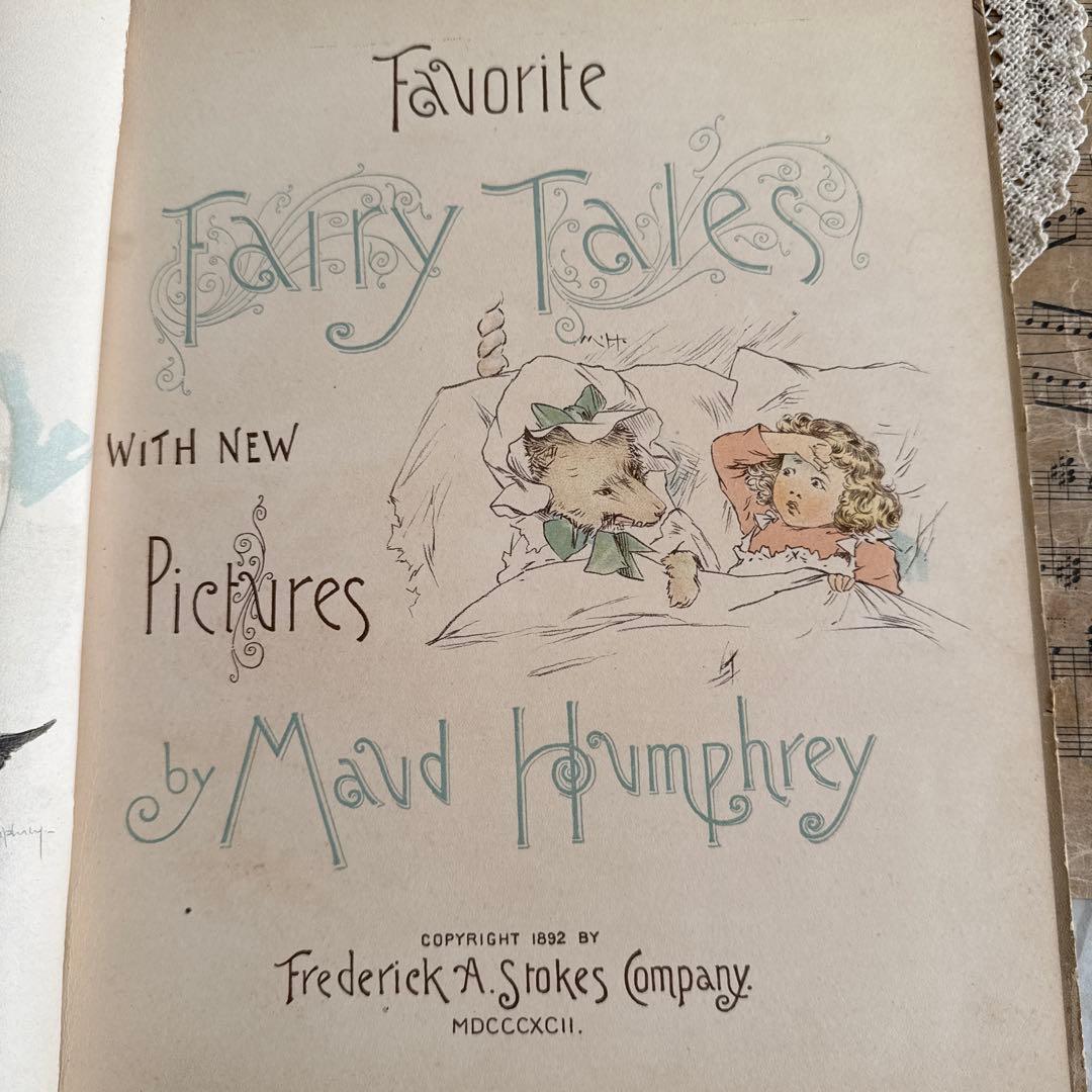 稀少1892年アンティーク愛らしい挿絵の絵本モードハンフリー洋書 童話 古書