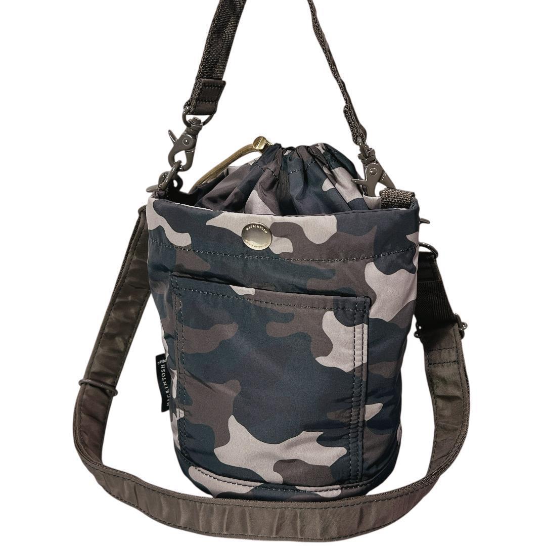 マッキントッシュ ポーター 2WAYバケツバッグ 茶 黒 カモフラ柄