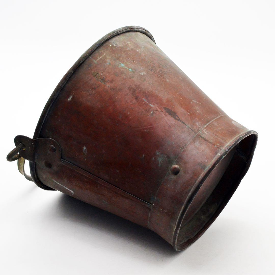 戦前 銅 バケツ 小型 花入れ ガーデニング レトロ シャビー - メルカリ