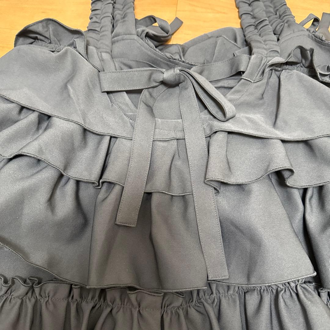 merry jenny ホイップクリームミニワンピース グレー - メルカリ