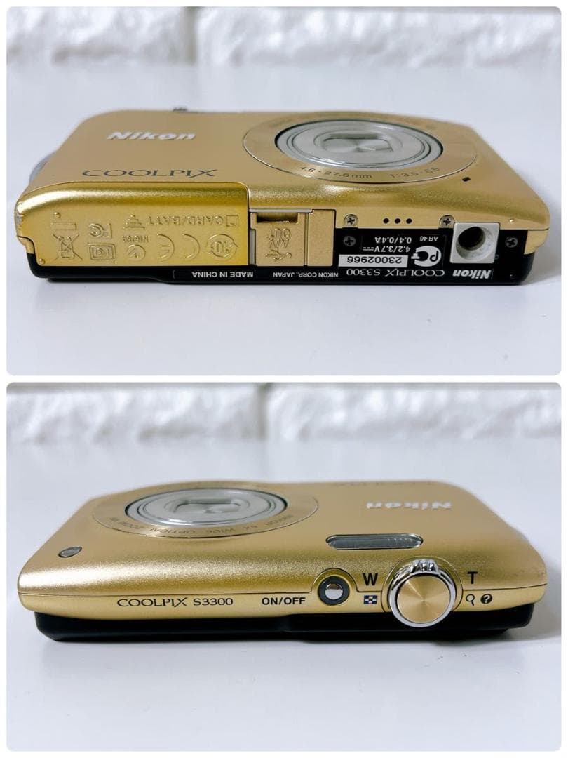 Nikon ニコン COOLPIX S3300 ゴールド デジタルカメラ 大人気 - メルカリ