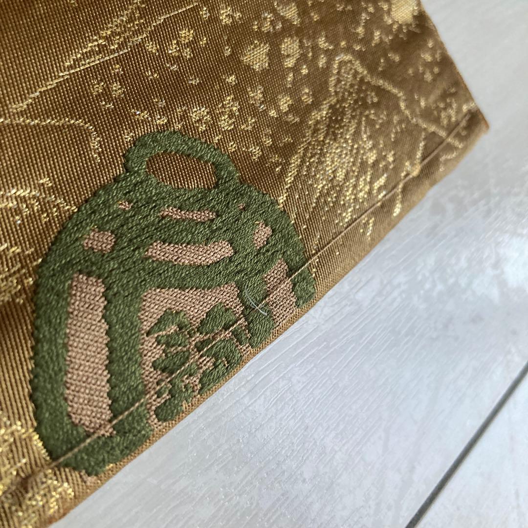 アンティーク名古屋帯　鈴の織り出し　正絹　　上質　しつけ糸付　No.6-26