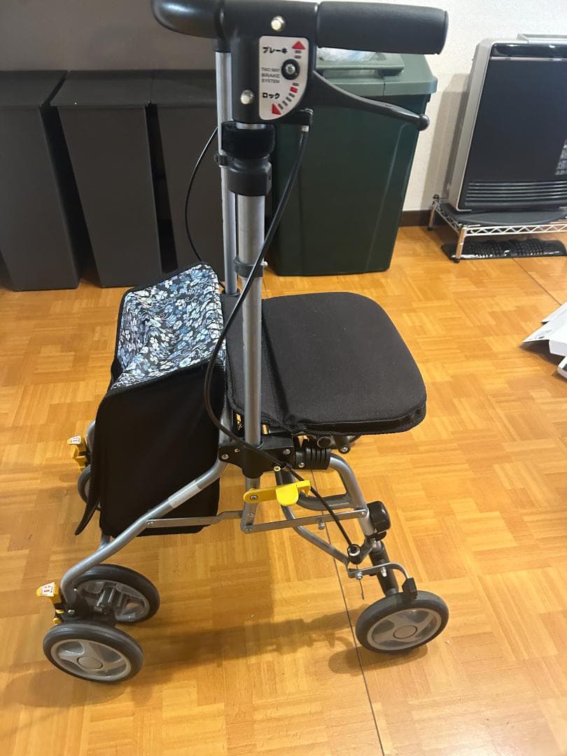 シンフォニーSP スリム　介護歩行車 歩行器 介護 花柄 島製作所 シルバーカー 島製作所 シンフォニーSPスリム（歩行車コンパクトタイプ） | 介護用品