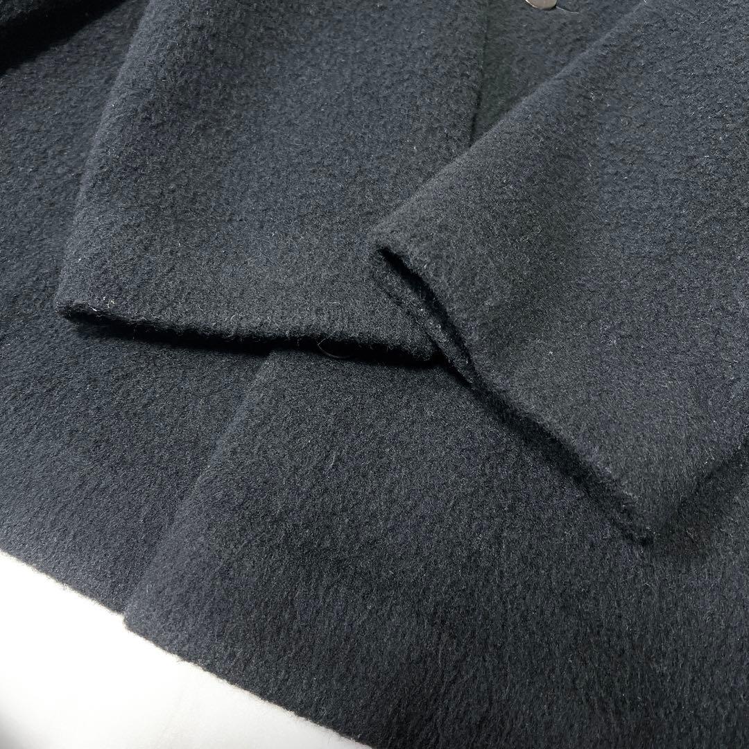 《美品》ヨーガンレール フーデッド ウール コート ゆったり 黒 Mサイズ