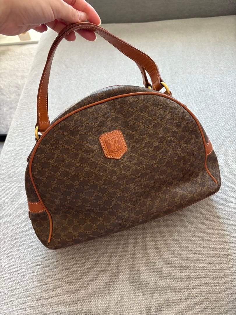 CELINE ブラウンレザー ハンドバッグ