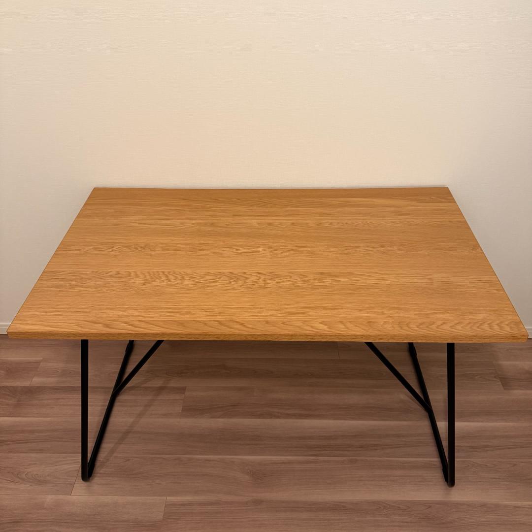 無印良品 木製折りたたみテーブル オーク材突板 幅120cm - メルカリ