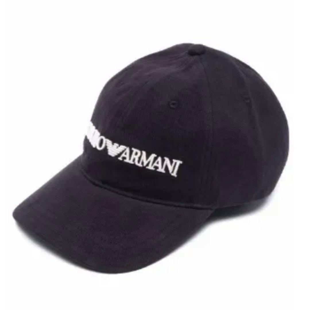 【エンポリオアルマー二 新品未使用】Armani ベースボールキャップ 黒 帽子 EMPORIO ARMANI キャップ 帽子 「エンポリオ アルマーニ」ベースボール