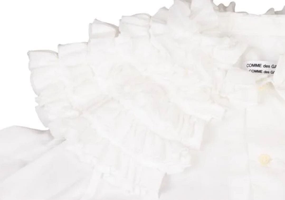 あのちゃん着用 COMME des GARCONS ポリフリルカラーシャツ 白S - メルカリ