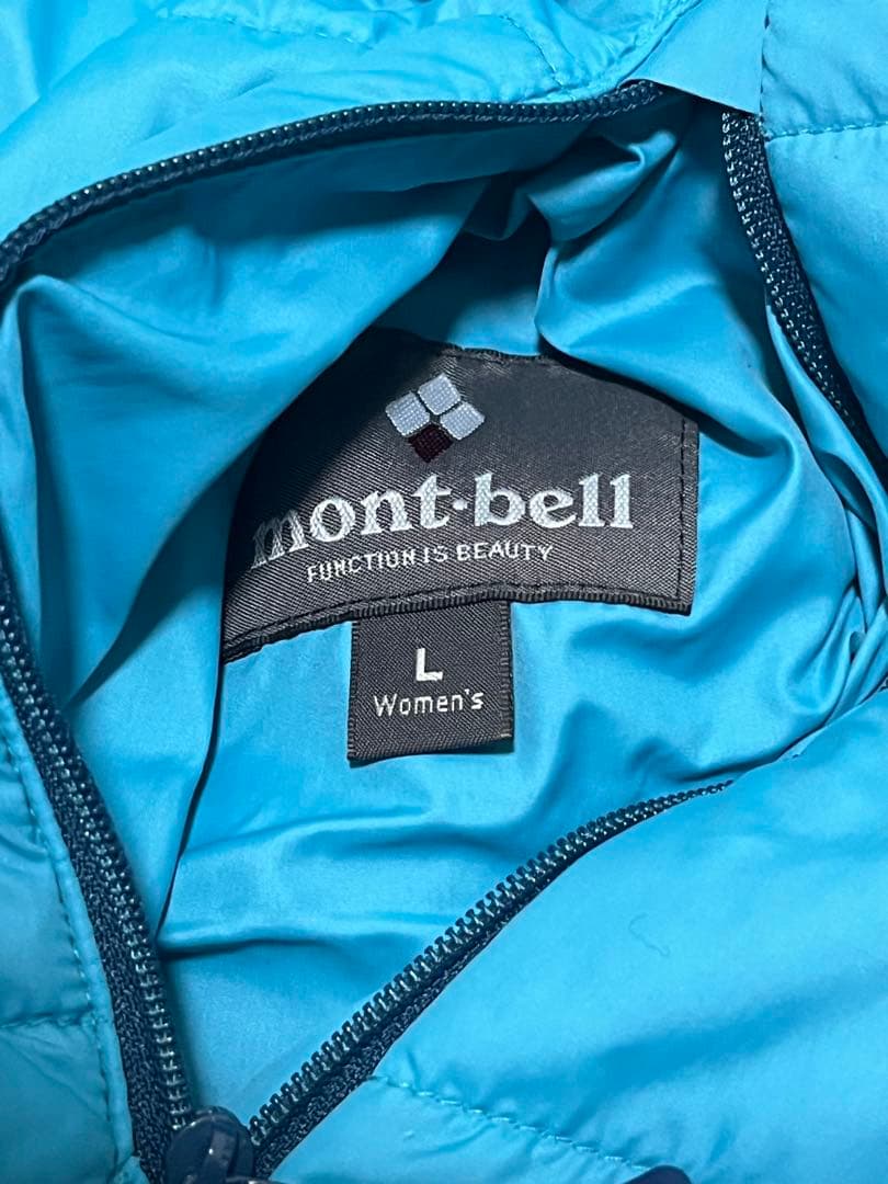 mont-bellダウンジャケット 水色 短丈 リバーシブル おーた着 - メルカリ