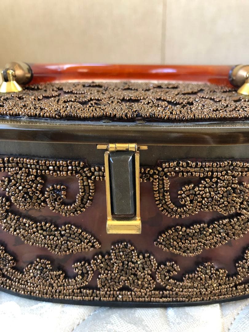 ヴィンテージ ルーサイトバッグ ビーズ - メルカリ