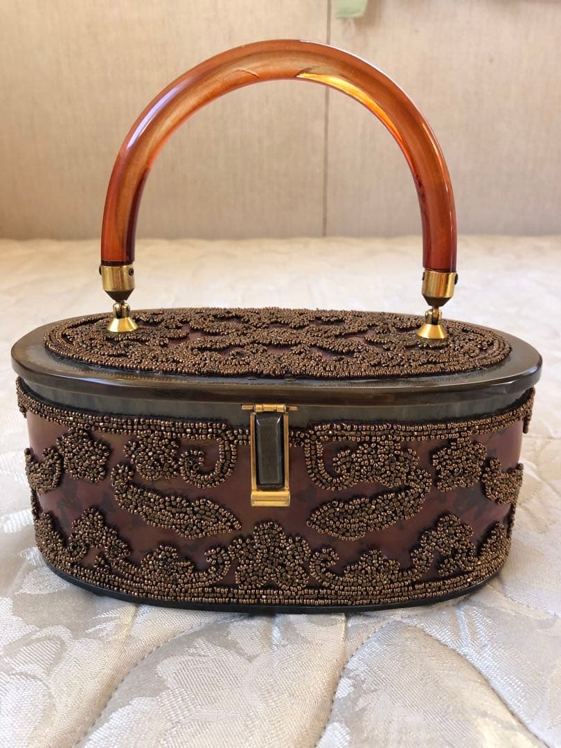 ヴィンテージ　ルーサイトバッグ　ビーズ ヴィンテージ ルーサイトバッグ ビーズ - メルカリ