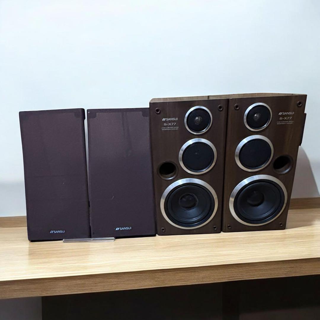動作良好】SANSUI S-X77 ペア 3Way スピーカー 美品 木製 - メルカリ