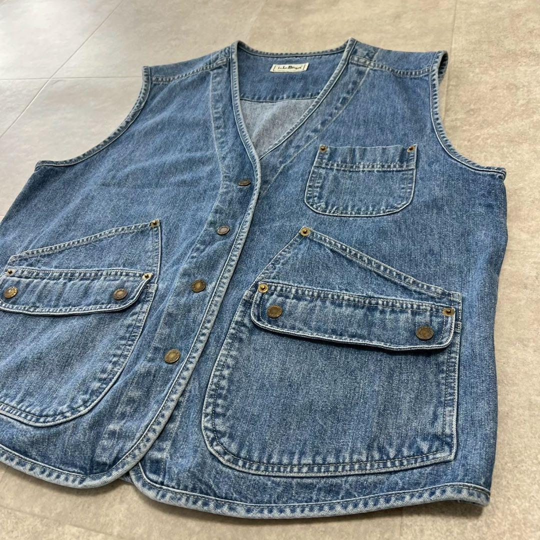 80s L.L.Been エルエルビーン　デニム　ハンティングベスト　ビンテージ