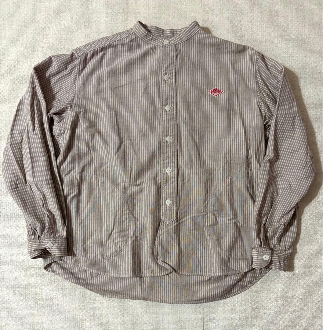 DANTON JD-3606オックスフォード バンドカラーシャツ ストライプ38 DANTON｜【20%OFF】プレーンオックスフォードバンドカラーシャツ jd