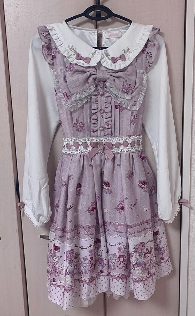 LIZLISA Whip Bear Home Cafe柄ワンピース ピンク - メルカリ