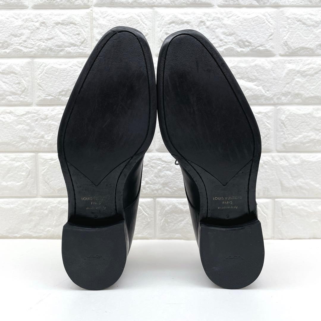 ルイヴィトン ケンジントンライン エピ 革靴 レザー ブラック 28.0cm