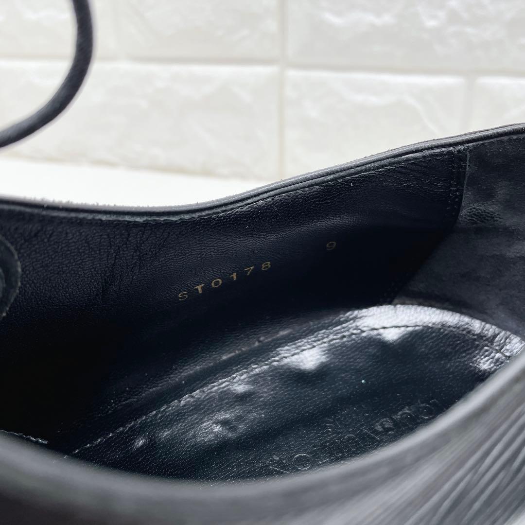 ルイヴィトン ケンジントンライン エピ 革靴 レザー ブラック 28.0cm