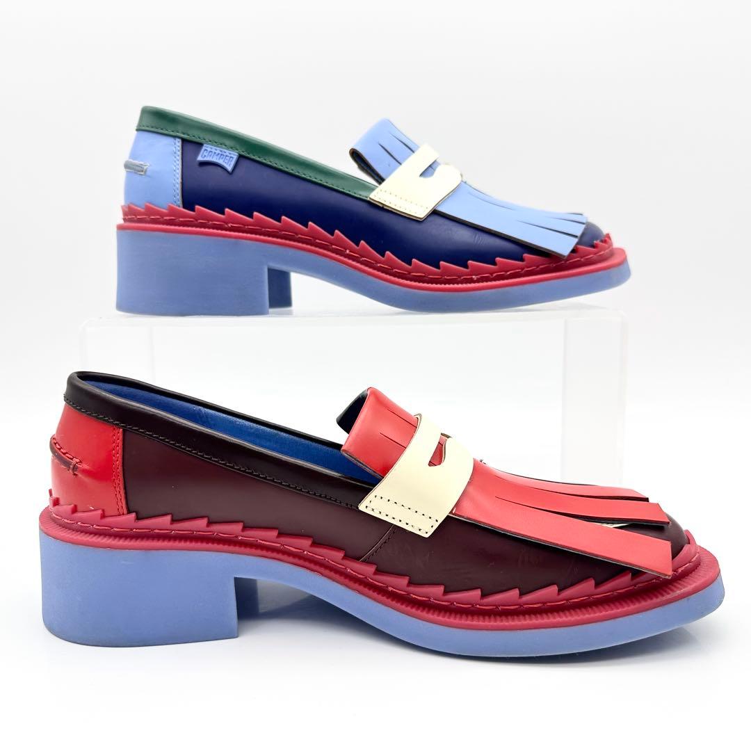 極美品】カンペール テイラー タッセルローファー マルチカラー