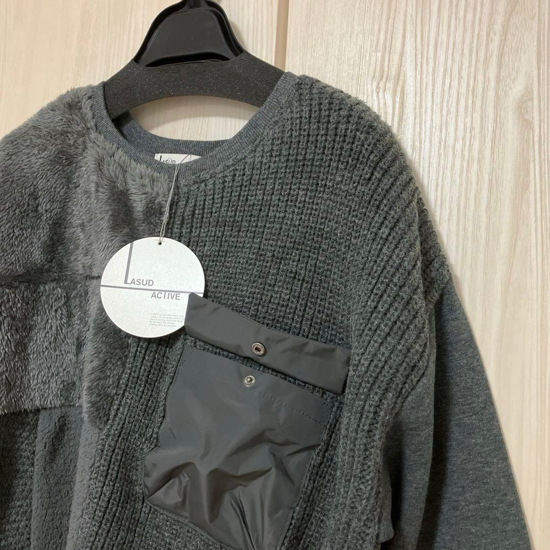 新品】 ヤマダヤ LASUD ACTIVE 異素材MIXショート プルオーバー - メルカリ