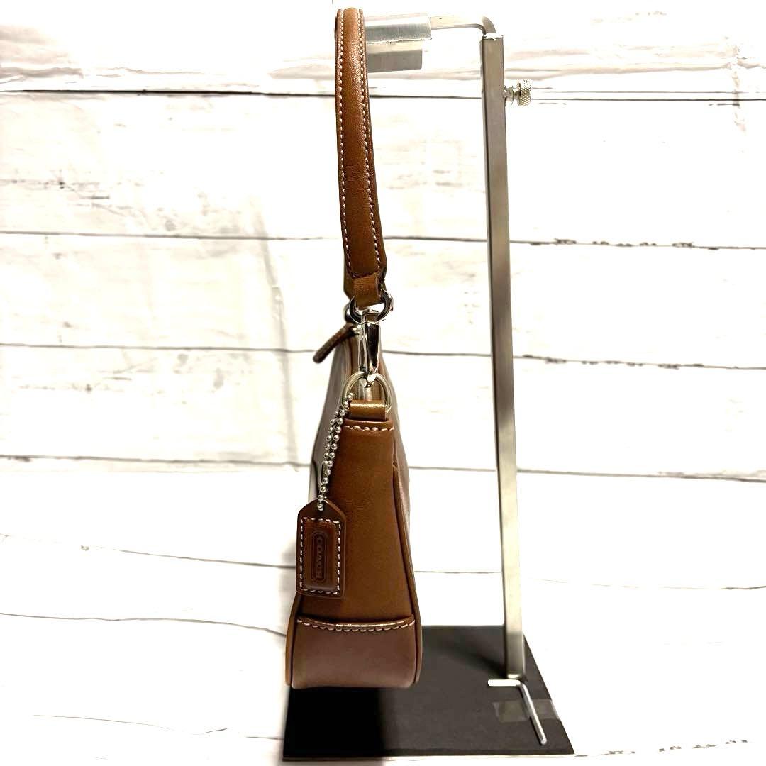 美品 COACH コーチ アクセサリーポーチ レザー キャメル 7785 - メルカリ