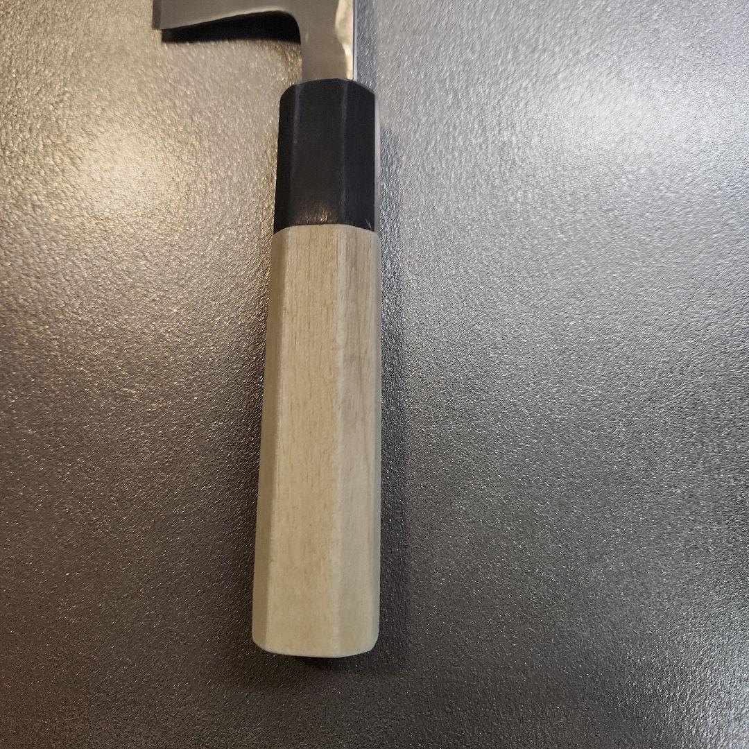 銀三　出刃包丁　16.5cm　5.5寸　水牛八画柄