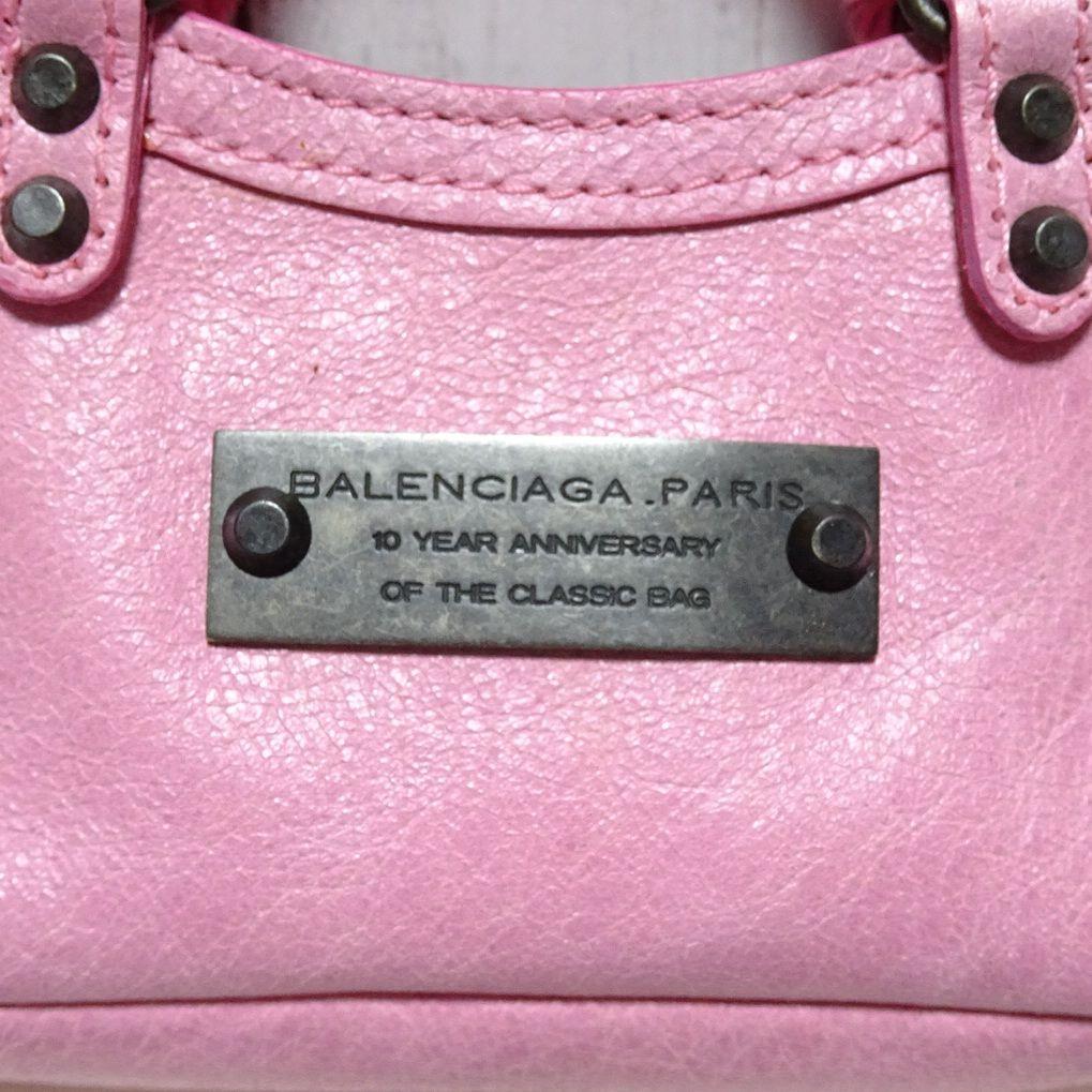 新品 バレンシアガ 10周年記念 クラシックバッグチャーム ピンク [118